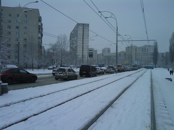 19 февраля 2009 года, пробка на улице Героев Днепра - probka-na-geroev-dnepra_5