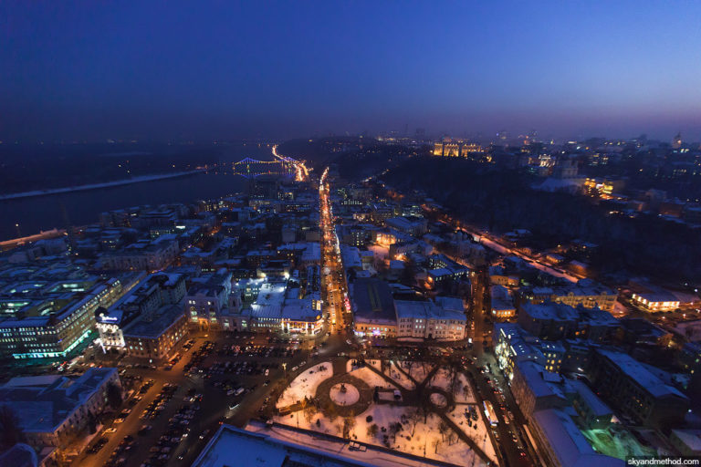 Зимний Киев с высоты птичьего полета - 282106-768x512