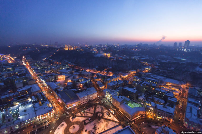 Зимний Киев с высоты птичьего полета - 733591-768x512