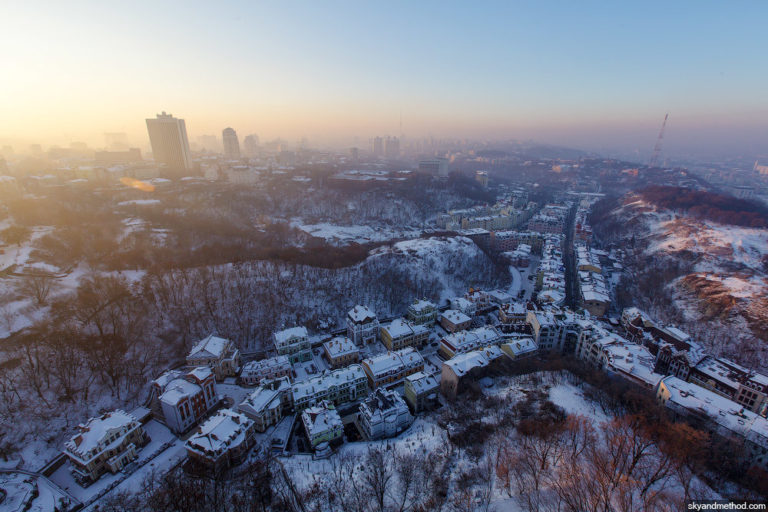 Зимний Киев с высоты птичьего полета - 951376-768x512