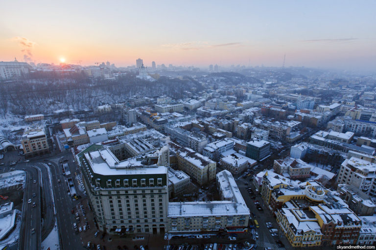 Зимний Киев с высоты птичьего полета - 974989-768x512